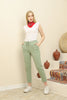 Women's Ankle Fold Detail Jogger Pants - MWJP122