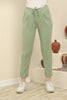 Women's Ankle Fold Detail Jogger Pants - MWJP122