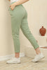 Women's Ankle Fold Detail Jogger Pants - MWJP122