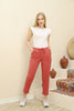 Women's Ankle Fold Detail Jogger Pants - MWJP125