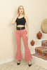 Womens Flared Button Waist Pants - MEFP12