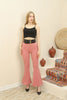 Womens Flared Button Waist Pants - MEFP12