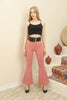 Womens Flared Button Waist Pants - MEFP12