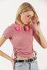 Women's Textured Detail Tie Up T-Shirt MEPST503