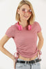 Women's Textured Detail Tie Up T-Shirt MEPST503