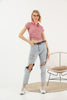 Women's Textured Detail Tie Up T-Shirt MEPST503