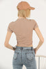 Women's Textured Detail Tie Up T-Shirt MEPST507