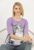 Women's Cotton Printed Detail T-Shirt MEPST512