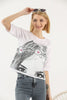 Women's Cotton Printed Detail T-Shirt MEPST514