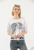 Women's Cotton Printed Detail T-Shirt MEPST514