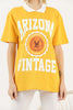 Women's Oversized Contrast Collar Printed Detail Cotton T-Shirt MEPST541