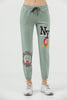 Women's Print Detail Jogger Pants - MWJP133