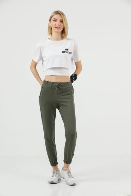 Women's Drawstring Waist Detail Jogger Pants - MWJP142