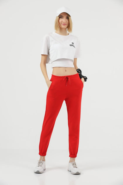 Women's Drawstring Waist Detail Jogger Pants - MWJP143