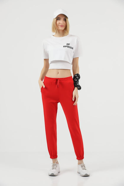 Women's Drawstring Waist Detail Jogger Pants - MWJP143