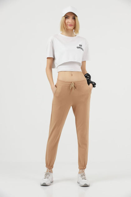 Women's Drawstring Waist Detail Jogger Pants - MWJP144