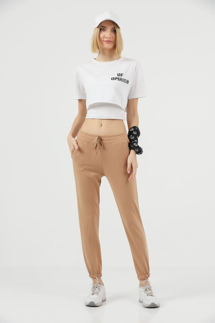 Women's Drawstring Waist Detail Jogger Pants - MWJP144