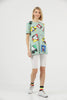 Women's Oversized Printed Detail Cotton T-Shirt MEPST546