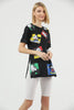 Women's Oversized Printed Detail Cotton T-Shirt MEPST547