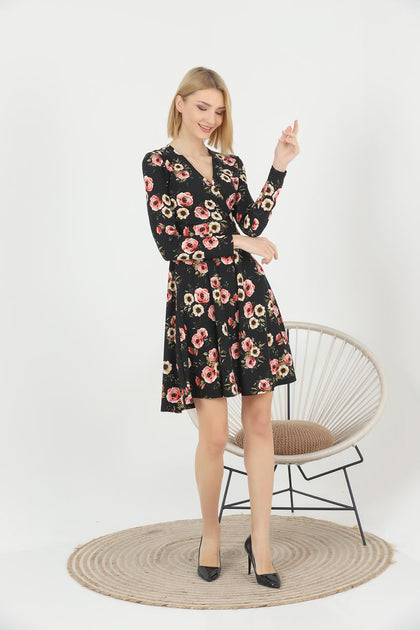 Women's Floral Printed Swing Summer Dress - MWSD177