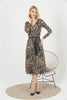 Women's Animal Print Printed Belted Maxi Dress - MWMSD163