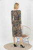 Women's Animal Print Printed Belted Maxi Dress - MWMSD163