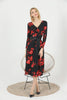 Women's Floral Print Printed Belted Maxi Dress - MWMSD161