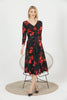 Women's Floral Print Printed Belted Maxi Dress - MWMSD161