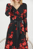 Women's Floral Print Printed Belted Maxi Dress - MWMSD161