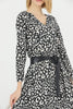 Women's Animal Print Printed Belted Maxi Dress - MWMSD165