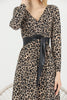 Women's Animal Print Printed Belted Maxi Dress - MWMSD166