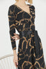 Women's Printed Belted Maxi Dress - MWMSD169