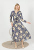 Women's Chiffon Overlay Printed Premium Tailored Maxi Dress - MWMSD172