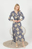 Women's Chiffon Overlay Printed Premium Tailored Maxi Dress - MWMSD172