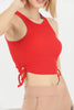 Womens Ribbed Tie Detail Crop Tank Top WCTT17