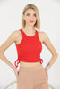 Womens Ribbed Tie Detail Crop Tank Top WCTT17