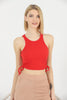 Womens Ribbed Tie Detail Crop Tank Top WCTT17