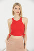 Womens Ribbed Tie Detail Crop Tank Top WCTT17