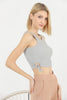 Womens Ribbed Tie Detail Crop Tank Top WCTT18