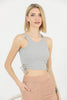 Womens Ribbed Tie Detail Crop Tank Top WCTT18