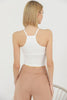 Womens Ribbed Halter Top Detail Crop Tank Top WCTT21