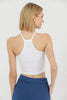 Womens Ribbed Halter Top Detail Crop Tank Top WCTT21