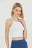 Womens Ribbed Halter Top Detail Crop Tank Top WCTT21