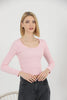 Women's Ribbed Knit Detail Top - WST310