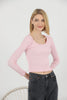 Women's Ribbed Knit Detail Top - WST310