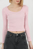 Women's Ribbed Knit Detail Top - WST310