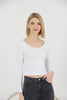 Women's Ribbed Knit Detail Top - WST312