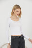 Women's Ribbed Knit Detail Top - WST312