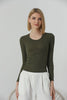 Women's Ribbed Knit Detail Top - WST309