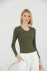 Women's Ribbed Knit Detail Top - WST309